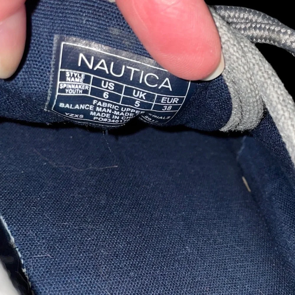 Nautica Boy’s Gray & White Boat Shoes